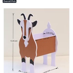 Wooden Goat Planter